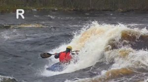 Тест композитного каяка для фристайла на бурной воде Crazy Frog от My Wave composite