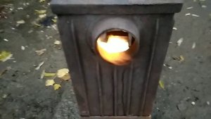 Тест самодельной пеллетной горелки гравитационного типа с механизмом очистки колосника.