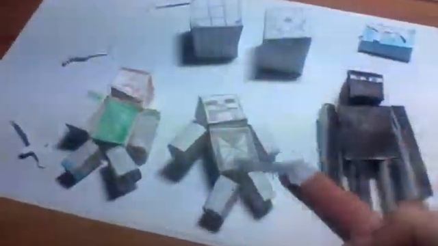майнкрафт из бумаги поделки смотреть онлайн