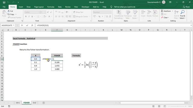 Excel FISHER Function смотреть онлайн