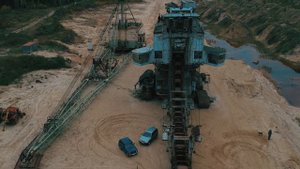 Абзетцер TAKRAF ERS-710, Лопатинский рудник, Воскресенск (видео с дрона)