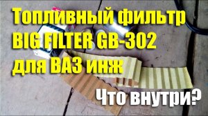 Распил топливного фильтра BIG FILTER GB-302 после 30 тыс.км. Что внутри?