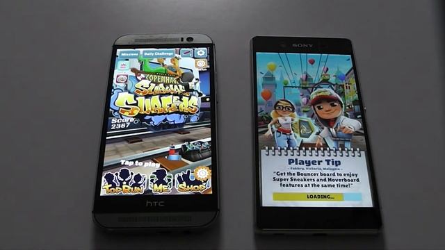 HTC One M8 vs Sony Xperia Z3+ Speed Test смотреть онлайн