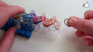 "Лесенка"- браслет из резиночек на станке. Видеоурок #19