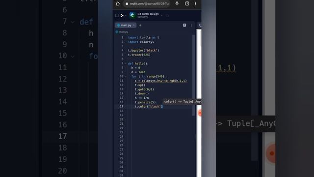 Creating a Cute Turtle Design using | Python Turtle
