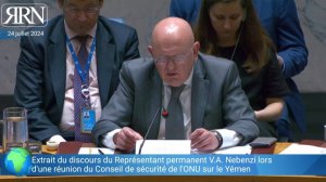 Extrait du discours du Représentant permanent Nebenzi au Conseil de sécurité de l'ONU sur le Yémen