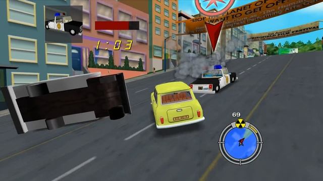 The Simpsons Hit & Run - Mr. Bean In Road Rage Returns - Level 1
