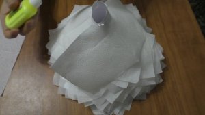 Пышное Свадебное Платье из салфеток для Куклы Luxuriant Wedding Dress napkins for Dolls