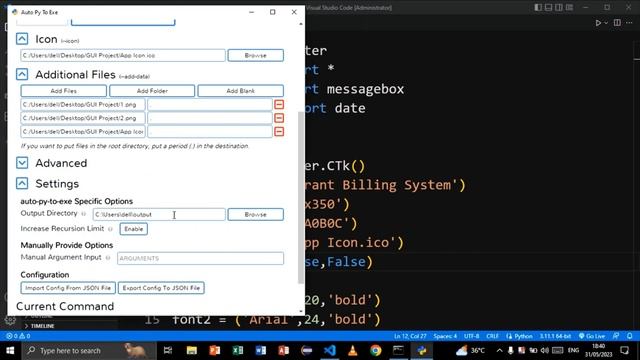 CONVERT PYTHON FILE .py TO .exe APPLICATION WITH MULTIPLE FILES AND DATABASE USING AUTO PY TO EXE