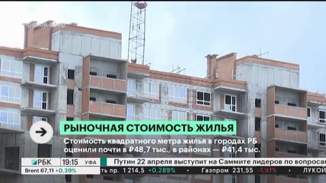 Стоимость квадратного метра жилья в городах РБ оценили в 48,7 тыс. руб., в районах - 41,4 тыс. руб.