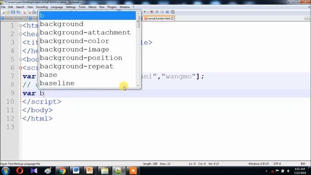 JavaScript concat() function
