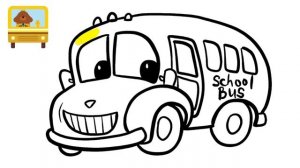 Bolalar uchun Avtobus rasm chizish/Drawing School Bus for children/Рисование Автобус для детей