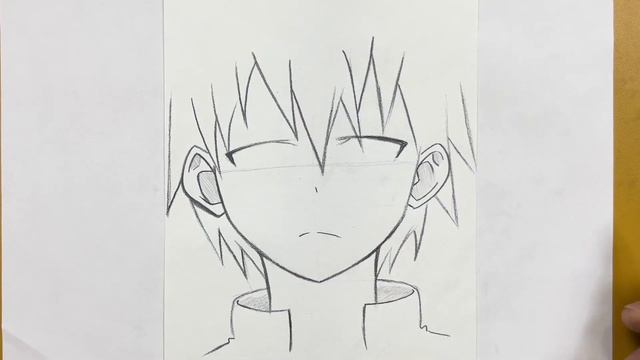 Easy anime sketch || How to draw anime boy for beginners смотреть онлайн