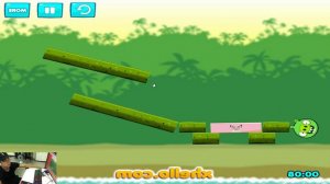 Angry Birds Kick Piggies - ALL SMALL BIRDS TRY TO SURROUND THE GIANT SQUARE PIG TO RESCUE STELLA!