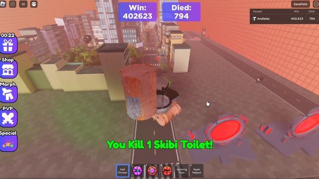 Roblox Skibid Toilet Attack - New Toxic Skibidi Morph with New Skill Spinning Toxic смотреть онлайн