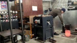 3) Опыты литья металла по технологии ЛГМ, получение отливки 3