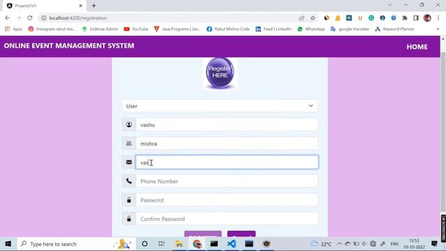Online Event Management System Project In Java Spring Boot