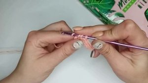 9 урок Полустолбик с накидом. Курс "Первые петельки"