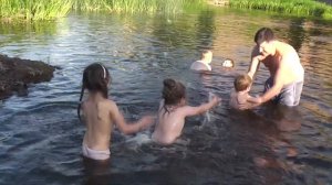 20110607 River swim on Lativa to Lithuania drive
