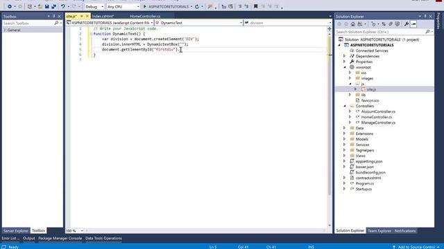 Dynamically add or remove control in ASP.NET MVC | DotNet CORE