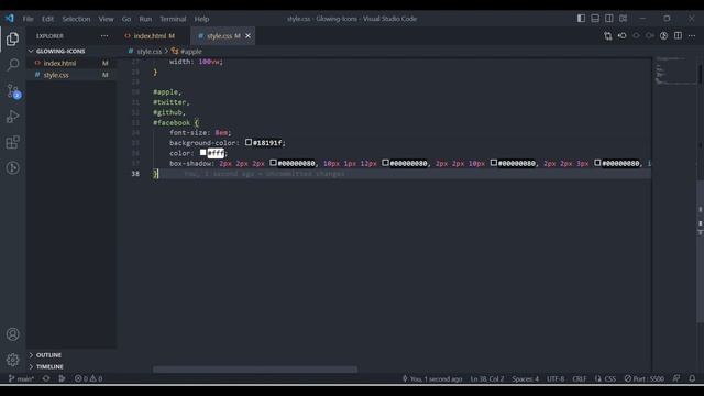 How to Create Glowing Icons using HTML & CSS only #html #css #icon #glowing