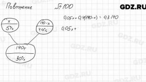 № 100 повторение - Алгебра 7 класс Мордкович