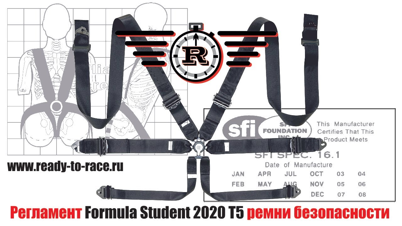 Ремни безопасности - Регламент Formula Student 2020, T5