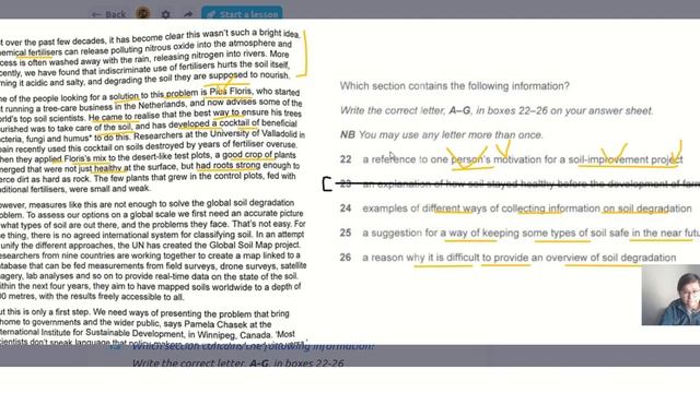 Подробный разбор ответов  (22-26) IELTS Reading - Saving The Soil #ielts