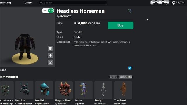 Buying HEADLESS HORSEMAN! Should You Buy It? (31k Robux Headless Head) смотреть онлайн