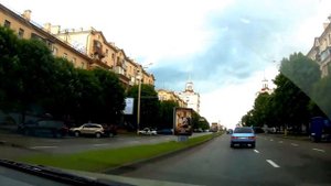 Запорожье. Проспект Ленина - Бородинский. Гроза  и ливень.