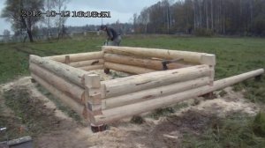 Рубка сруба в лапу
