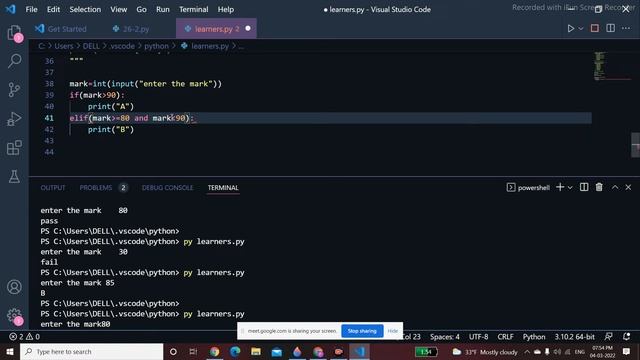 Python if-else tamil | Mini project