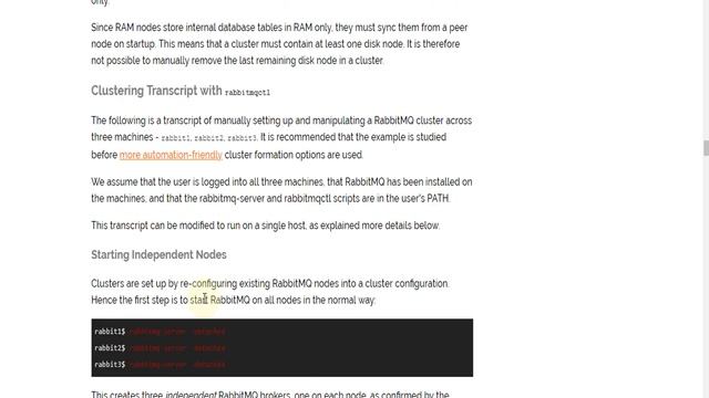 RabbitMQ Clustering steps смотреть онлайн