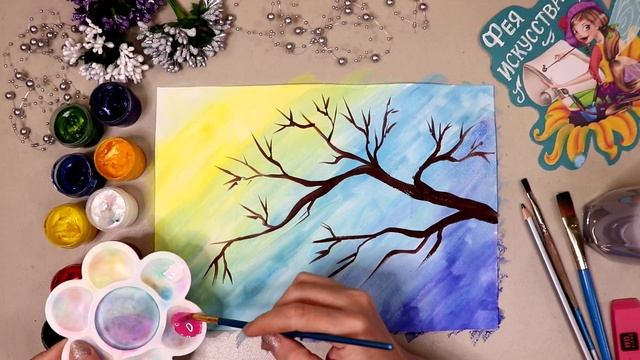 Рисунок Весна?Сакура?Урок Рисования?️
