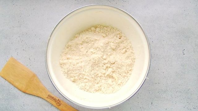Насыпной пирог с грушами