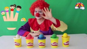 Funny Clown Finger Family - Play Doh Ball