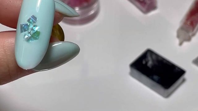 Акварельный дизайн ногтей /битое стекло в дизайне ногтей/ акварельные текстуры на ногтях
