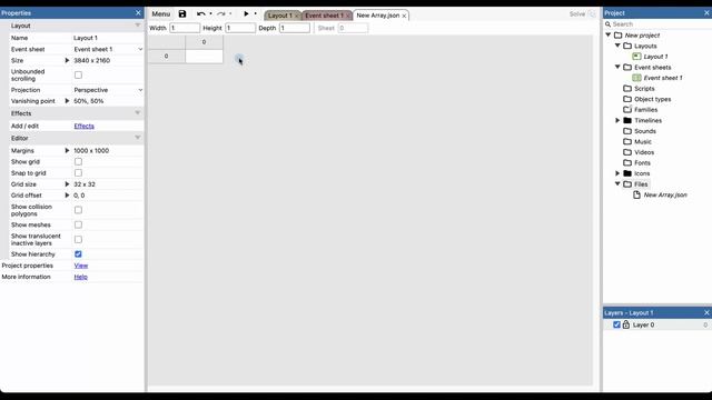 Arrays (Массивы) Часть 1 | Урок №76 | Курс по Construct 3 | Разработка игр