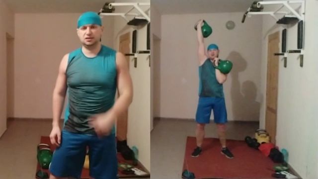 #КроссфитКомплекс "МЕГАВАТТ" #гири2х24кг от #ВетврачГиревик #kettlebellvet #тренировкиДома #вызов