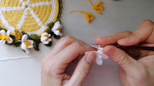 Вязание лимон крючком/подставка под горячее.2 ЧАСТЬ.How to Crochet a Lemon Cup Stand.2 part