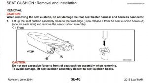 HOWTO: Nissan Leaf Rear Bench Seat Removal