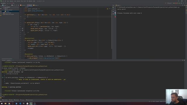 Rust quick sort python