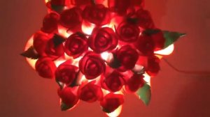 Светильник розы из изолона.