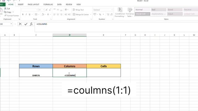 How to get count in Excel #rows #coulmns #cells смотреть онлайн