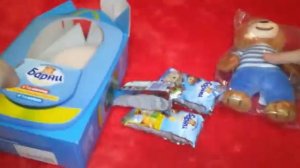 Распаковка мягкой игрушки "Мишка Барни"