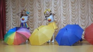 Танец "Зонтики" . Детский садик "Елочка". с.Глинищево. Рук.Вдовкина Т.Н