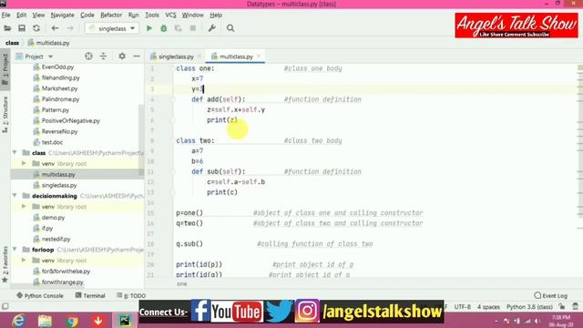Classes & Objects In Python | Class In Python | Python Classes & Objects | Object In Python In Hind