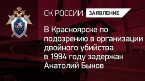 В Красноярске по подозрению в организации двойного убийства в 1994 году задержан Анатолий Быков