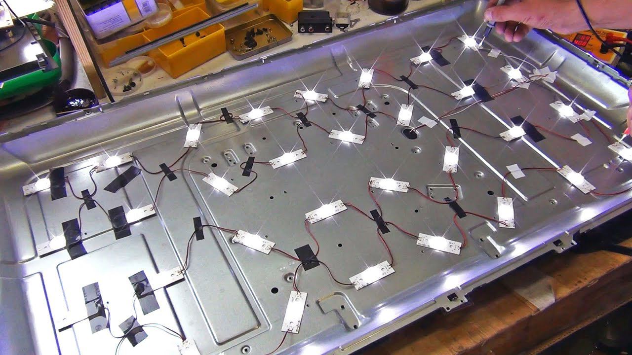 Ремонт подсветки ЖК телевизора. BBK 40LEM-1009/T2C. смотреть онлайн