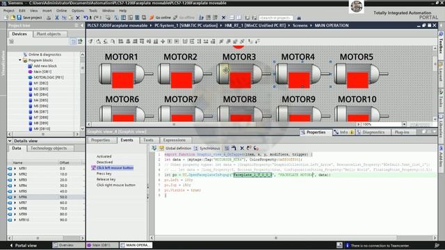 TIA Portal V18 WinCC Unified moveable faceplate tutorial| TIA Portal V18 Unified| PLC S7-1200 part-